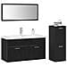 Set di Mobili da Bagno 4 pcs Rovere Nero 91 x 39.5 x 46 cm - Foto miniatura 3
