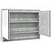Lusso Casadino -  Armadietto Bagno Con Specchio 80x15x60 Cm In Mdf Grigio Cemento - Foto miniatura 1