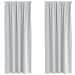 Tende con tende 2 pcs Grigio Chiaro 260x140cm Poliestere - Foto miniatura 1