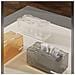 Elegante Portafazzoletti A Forma Di Iceberg Galleggiante - Dispenser Di Carta In Pet E Metallo Transparent+black - Foto miniatura 3