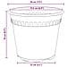 Vaso Rotondo per Fiori 24 pcs Nero Ø 19 x 16 cm Plastica - Foto miniatura 9