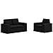Divano 2 pcs Nero 182 x 80 x 82 cm Tessuto - Foto miniatura 1