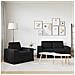 Divano 2 pcs Nero 182 x 80 x 82 cm Tessuto - Foto miniatura 3