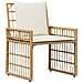 Set di Mobili da Esterno 3 pcs Naturale e Bianco Crema - Foto miniatura 5