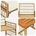 Set di Mobili da Esterno 3 pcs Naturale e Bianco Crema - Foto miniatura 9