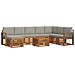Set divani con cuscino 9 pcs Grigio Naturale e Chiaro - Foto miniatura 1