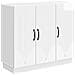 Credenza Bianco Lucido 89 x 34,5 x 77 cm Legno ingegnerizzato - Foto miniatura 1