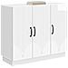 Credenza Bianco Lucido 89 x 34,5 x 77 cm Legno ingegnerizzato - Foto miniatura 2