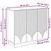 Credenza Bianco Lucido 89 x 34,5 x 77 cm Legno ingegnerizzato - Foto miniatura 9
