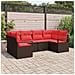 Set di divani con cuscino 6 pcs Marrone Rattan in Polipropilene - Foto miniatura 2