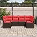 Set di divani con cuscino 6 pcs Marrone Rattan in Polipropilene - Foto miniatura 3