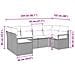 Set di divani con cuscino 6 pcs Marrone Rattan in Polipropilene - Foto miniatura 8