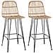Sgabello da bar 2 pcs Naturale 44 x 55 x 109 cm - Foto miniatura 1
