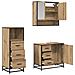 Set di mobili per il bagno con porta 3 pcs Rovere artigianale - Foto miniatura 5