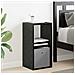 Comodino con cassetto 2 pcs Rovere Nero 30,5 x 27 x 59,5 cm - Foto miniatura 4