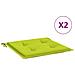 Cuscini per Sedia 2 pz Verde Brillante 50x50x4cm Tessuto Oxford - Foto miniatura 1