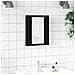 Mobiletto con specchio a LED per bagno Rovere Nero 40x12x45 cm in Legno Multistrato - Foto miniatura 2