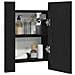 Mobiletto con specchio a LED per bagno Rovere Nero 40x12x45 cm in Legno Multistrato - Foto miniatura 5