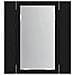 Mobiletto con specchio a LED per bagno Rovere Nero 40x12x45 cm in Legno Multistrato - Foto miniatura 6