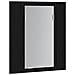 Mobiletto con specchio a LED per bagno Rovere Nero 40x12x45 cm in Legno Multistrato - Foto miniatura 7