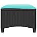 Sgabelli Giardino con Cuscini 2 pz Nero 55x55x36 cm Polyrattan - Foto miniatura 4