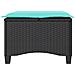 Sgabelli Giardino con Cuscini 2 pz Nero 55x55x36 cm Polyrattan - Foto miniatura 5