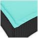 Sgabelli Giardino con Cuscini 2 pz Nero 55x55x36 cm Polyrattan - Foto miniatura 7