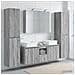 Set di mobili per il bagno 6 pcs Sonoma grigio - Foto miniatura 2