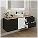 Mobile sottolavabo, Nero e beige, 160 cm, Con piano d'appoggio, 2 cassetti, MDF, 2 ante, Ripiano integrato, MODERNO - Foto miniatura 4