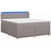 Letto box spring con materasso Tortora 140 x 200 cm Tessuto - Foto miniatura 1