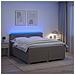 Letto box spring con materasso Tortora 140 x 200 cm Tessuto - Foto miniatura 2