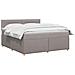 Letto box spring con materasso Tortora 140 x 200 cm Tessuto - Foto miniatura 3