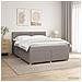 Letto box spring con materasso Tortora 140 x 200 cm Tessuto - Foto miniatura 4