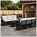 Set Divano da Giardino 7 pz Nero polyrattan - Foto miniatura 4