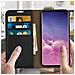 Custodia Galaxy S10 Pelle Portafoglio Funzione Stand - Nero - Foto miniatura 3