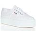 2790 Cotw Linea Up And Down Platform Bianco Sneakers Scarpe Tela Bianco 35 - Foto miniatura 3