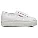 2790 Cotw Linea Up And Down Platform Bianco Sneakers Scarpe Tela Bianco 35 - Foto miniatura 6