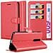 Custodia Compatibile Con Oneplus 7 Pro In Rosso Carminio - Coperchio Protettiva Con Chiusura Magnetica, Funzione Stand E Tasca Per Le Carte - Foto miniatura 1