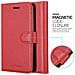 Custodia Compatibile Con Oneplus 7 Pro In Rosso Carminio - Coperchio Protettiva Con Chiusura Magnetica, Funzione Stand E Tasca Per Le Carte - Foto miniatura 6