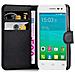 Custodia Compatibile Con Alcatel Onetouch S3 In Nero Carbone - Coperchio Protettiva Con Chiusura Magnetica, Funzione Stand E Tasca Per Le Carte - Foto miniatura 3