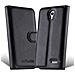 Custodia Compatibile Con Alcatel Onetouch S3 In Nero Carbone - Coperchio Protettiva Con Chiusura Magnetica, Funzione Stand E Tasca Per Le Carte - Foto miniatura 13