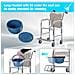 Sedia A Rotelle Comoda Impermeabile Con Wc Vaso Rimovibile Per Anziani / disabili - Foto miniatura 7