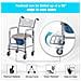 Sedia A Rotelle Comoda Impermeabile Con Wc Vaso Rimovibile Per Anziani / disabili - Foto miniatura 8