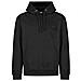 Mens Rigenerata Filati Eco Friendly Anti Pil Flessibile Molle Comodo Zip Fleece-up Maglia Con Cappuccio Felpa Con Cappuccio Nera 3x-large - Foto miniatura 2