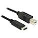 0.5m, USB2.0-C / USB2.0-B 0.5m USB B USB C Nero cavo USB - Foto miniatura 1