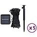 Luci Solari Fatate 5 pz 5x200 LED Bianco Caldo Interni Esterni - Foto miniatura 6
