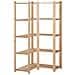 Scaffale Ad Angolo 5 Livelli 82,5x82,5x170 Cm Massello Di Pino - Foto miniatura 1