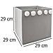 Contenitore Per Bambini, 29 X 29 X 29 Cm, Grigio Con Pompon - Foto miniatura 2