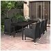 Set Da Pranzo Da Giardino 7 Pz E Cuscini In Polyrattan E Vetro - Foto miniatura 1