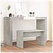 Sgabello Toeletta Grigio Cemento 70x35x45 Cm Legno Multistrato - Foto miniatura 1